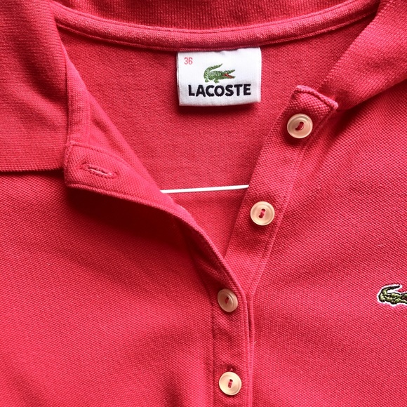 Fuschia Classic Lacoste Polo - Picture 2 of 2
